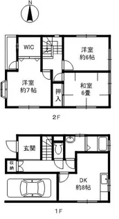 奈良県奈良市法蓮町【一戸建】の間取り