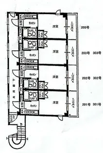 アネックス中村公園【303号室】の間取り