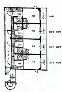 アネックス中村公園【303号室】の間取り