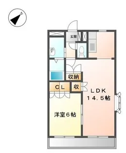 SOUTH HILLS (サウスヒルズ)【201号室】の間取り
