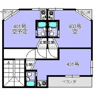 山口ビル【401号室】の間取り