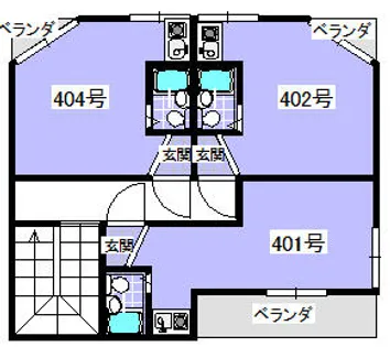 山口ビル【401号室】の間取り