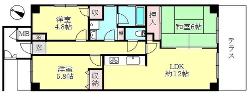 プレセランス・山の街【2階】の間取り