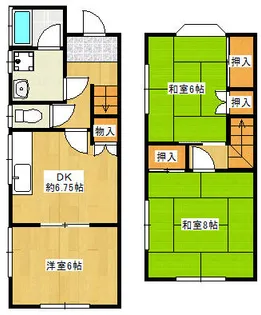 兵庫県明石市小久保4丁目【テラスハウス】の間取り