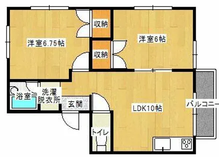 コーポ晃栄【201号室】の間取り