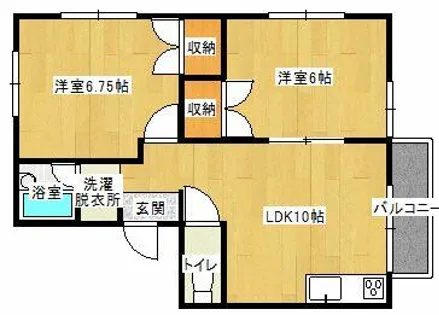 コーポ晃栄【201号室】の間取り