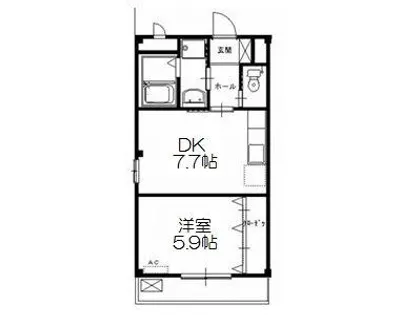 グランデージ中野【202号室】の間取り