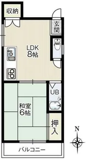 サンエイジ芥川【4階】の間取り