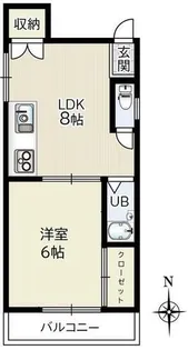 サンエイジ芥川【4階】の間取り