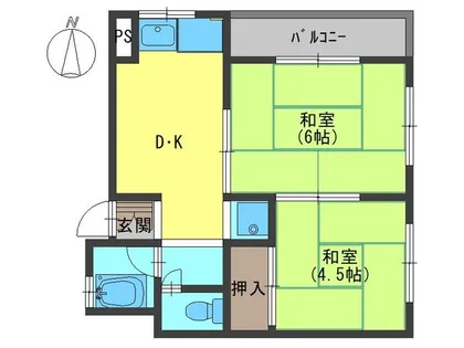 新栄コーポ【2-D号室】の間取り
