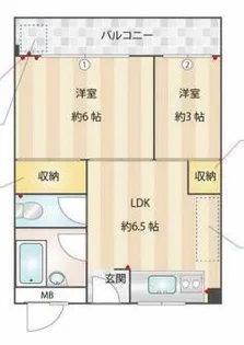 明泉寺コーポ【5階】の間取り