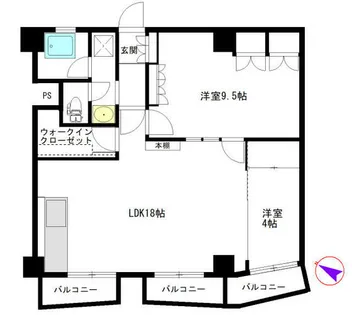 以和貴ビル【6-I号室】の間取り