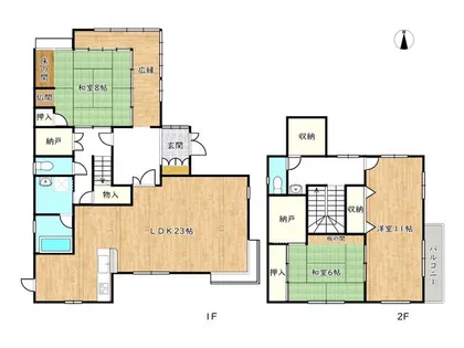 兵庫県姫路市大津区天満【一戸建】の間取り