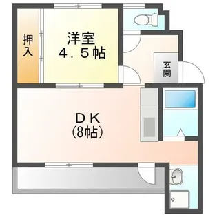 ドミールサニー緑町2号棟【504号室】の間取り
