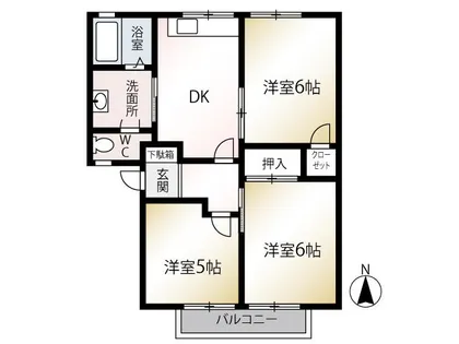 森コーポ【A103号室】の間取り