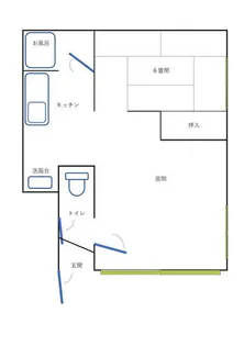 コーポ岩美【D号室】の間取り