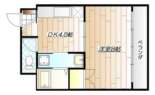 大阪府東大阪市花園西町1丁目【マンション】の間取り