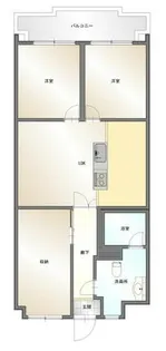 シャトー第二八戸の里【8階】の間取り