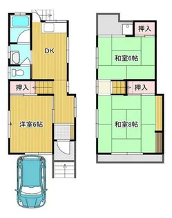大阪府交野市星田1丁目【一戸建】の間取り