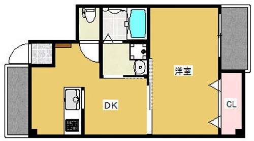 ドムス門真【403号室】の間取り