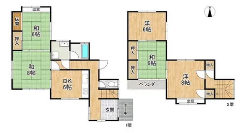 滋賀県大津市藤尾奥町【一戸建】の間取り