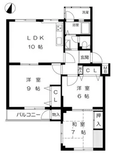 鶴甲コーポ8号館【5階】の間取り