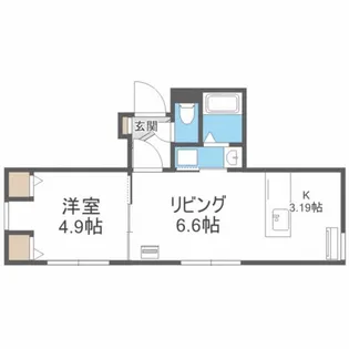 パールドブルム花川【102号室】の間取り