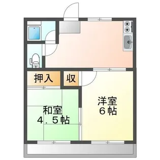 青雲荘【208号室】の間取り