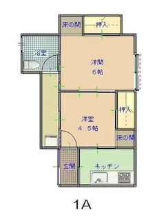 和歌山県和歌山市西釘貫丁2丁目【アパート】の間取り