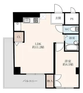 マブランシェット弦月【5階】の間取り