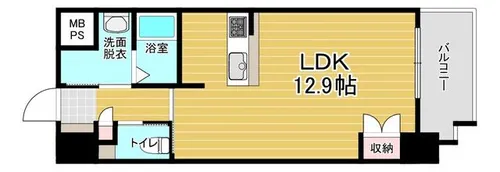 カーサフィオーレ【601号室】の間取り