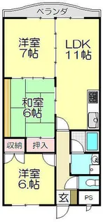 クレストYMDⅠ【3階】の間取り