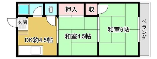 大阪府枚方市茄子作北町【マンション】の間取り