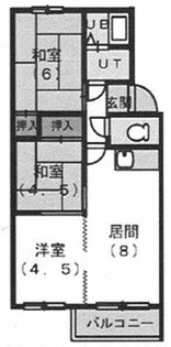カワベビル【407号室】の間取り
