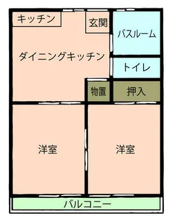 ダイヤコーポ【202号室】の間取り