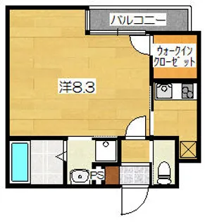 サンクスパレ高野【4階】の間取り