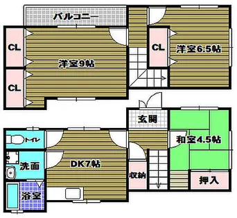 大阪府河内長野市三日市町【一戸建】の間取り