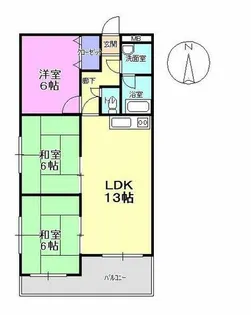 サンパーク丸山【201号室】の間取り