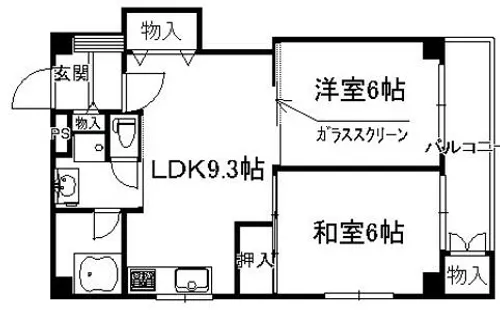 淀川ビル【4階】の間取り