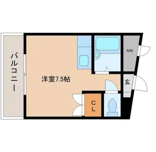 グランベール北九大前【703号室】の間取り