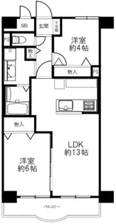 ルモン中津【7階】の間取り