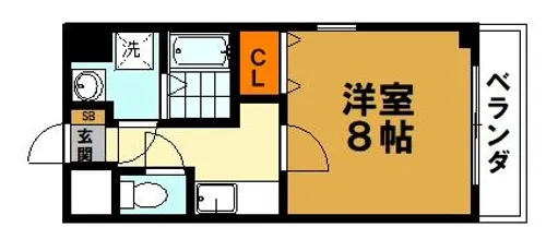 京都府京都市左京区一乗寺南大丸町【マンション】の間取り