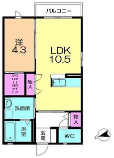 ディアス雲村【202号室】の間取り