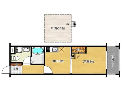 Laka’s Fushimi (ラカーシュ伏見)【5階】の間取り
