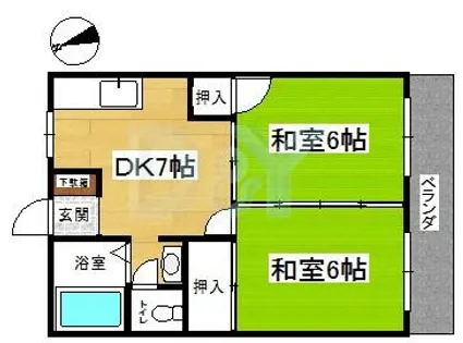 グランドール伏見【202号室】の間取り