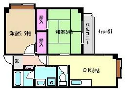 兵庫県神戸市東灘区住吉宮町6丁目【マンション】の間取り