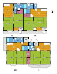 サンハイツ有堀【2階】の間取り