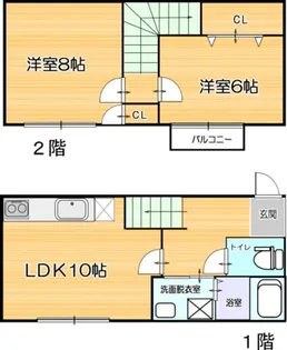 愛知県豊橋市前芝町字西青【アパート】の間取り