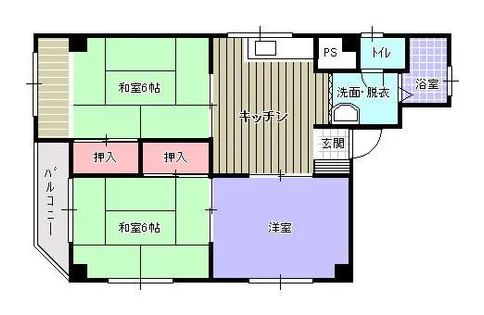 シャルダン小郡【401号室】の間取り