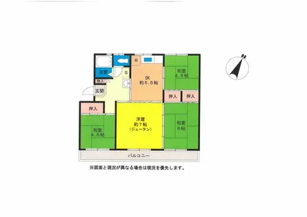ひよどり台(6)団地 30号棟【2階】の間取り